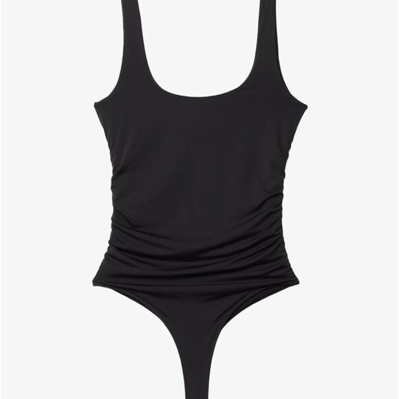 ZARA — Ruched Polyamide Bodysuit - Size M – New with Tags – Black - Picture 6 of 15
